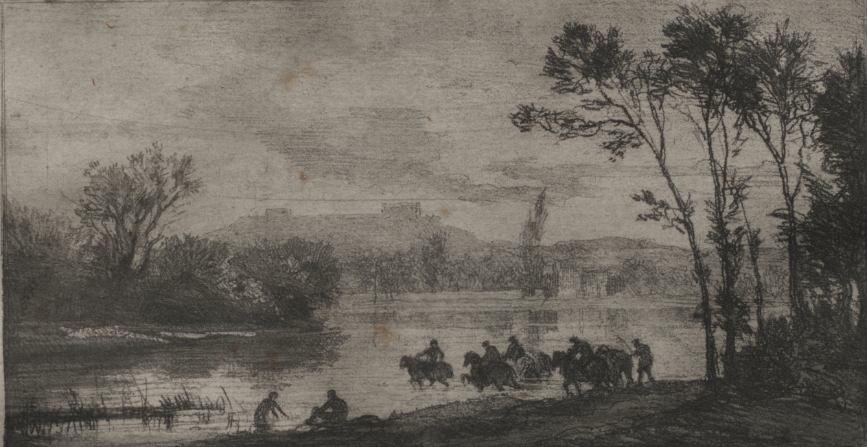 Charles François Daubigny《The Little Cavaliers》(クリーヴランド美術館蔵)