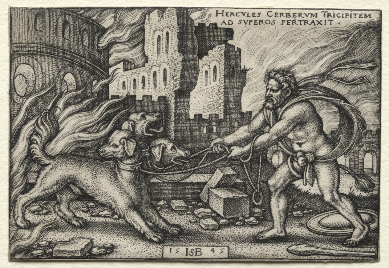 The Labors of Hercules: Hercules Dragging Cerberus from the Underworld