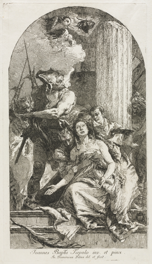 ジョヴァンニ・ドメニコ・ティエポロ《Martyrdom of St. Agatha》(クリーヴランド美術館蔵)