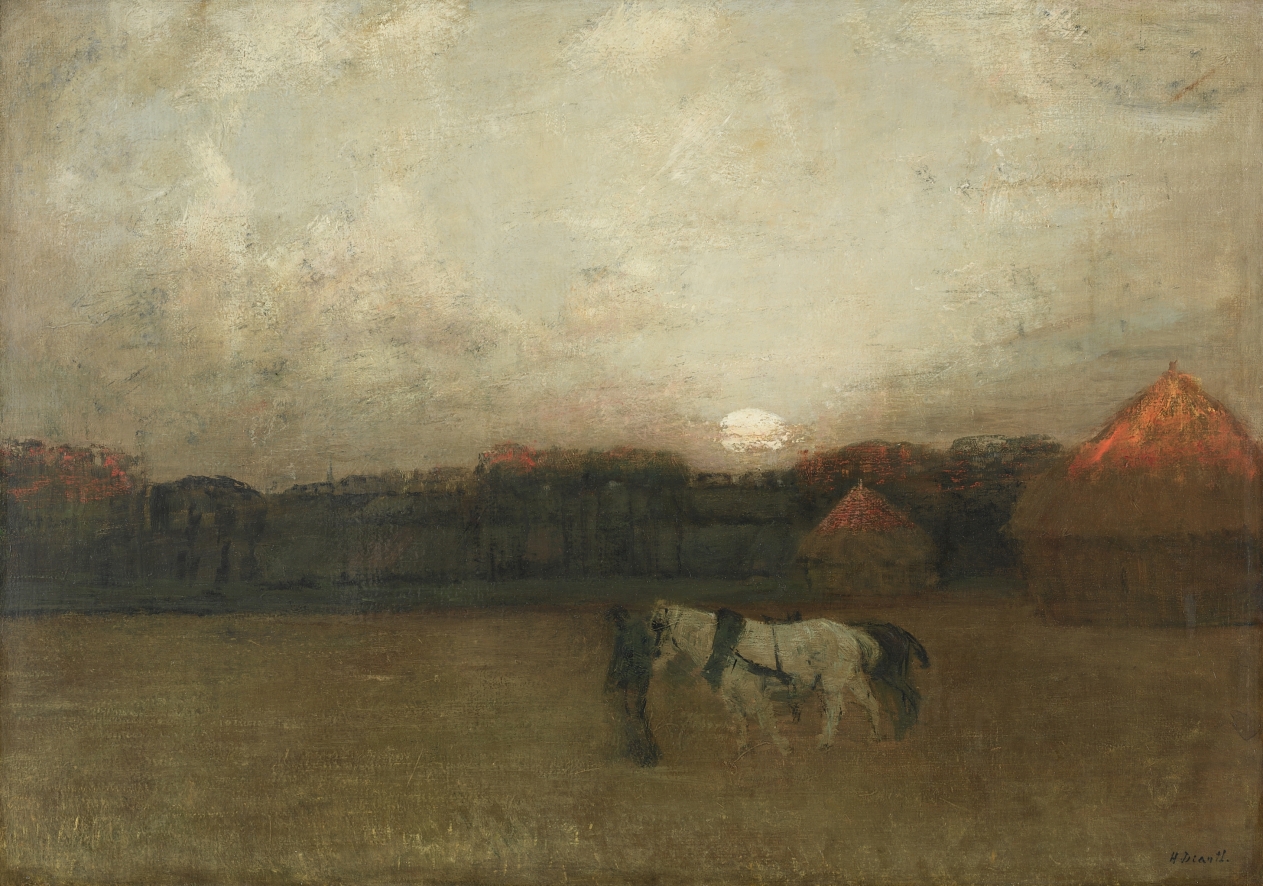Henry Golden Dearth《The Stubble Field》（クリーヴランド美術館蔵）