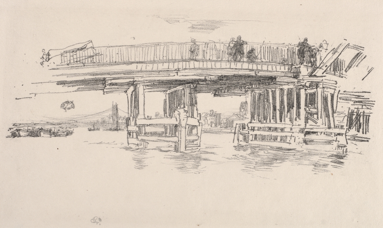 ジェームズ・マクニール・ホイッスラー《Old Battersea Bridge》(クリーヴランド美術館蔵)