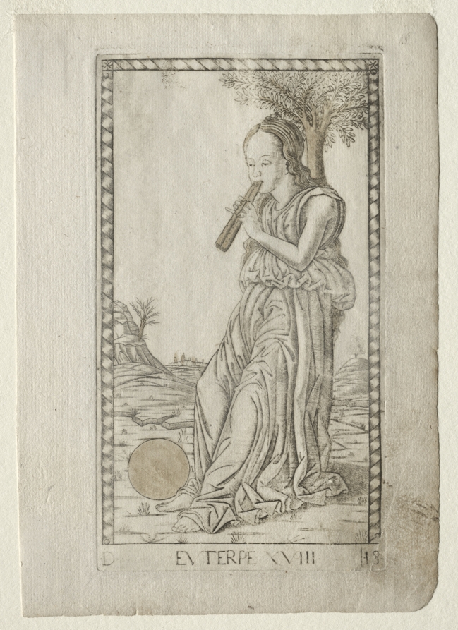 Euterpe (music, lyric poetry) (from the Tarocchi series D: Apollo and the Muses, #18)
