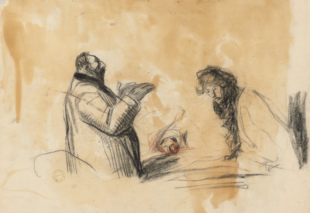 Sketch for In the Hospital (verso)