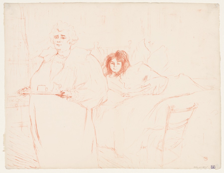 Elles: Woman Carrying a Tray, Mme. Baron and Mlle. Popo