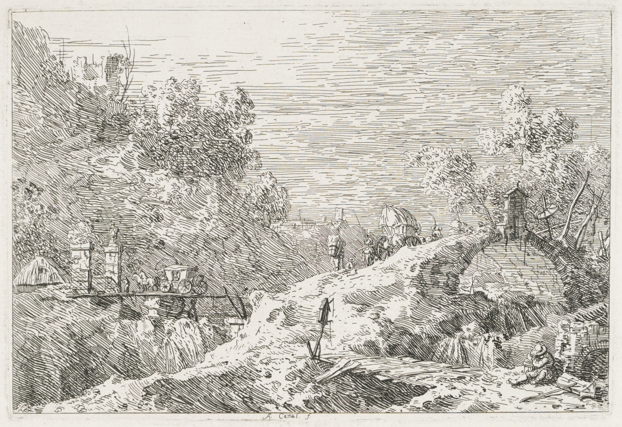 Views: Mountain Landscape with Five Bridges
