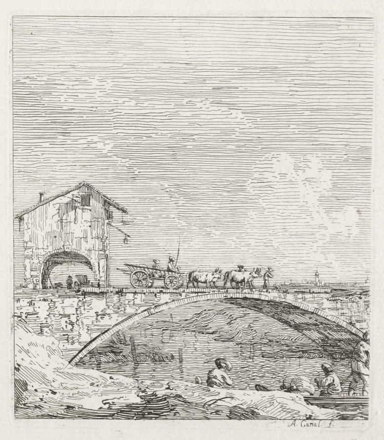 Views: A Wagon Passing over a Bridge