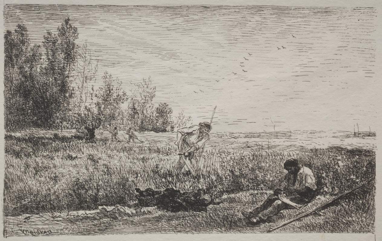 Charles François Daubigny《Hay-making》(クリーヴランド美術館蔵)
