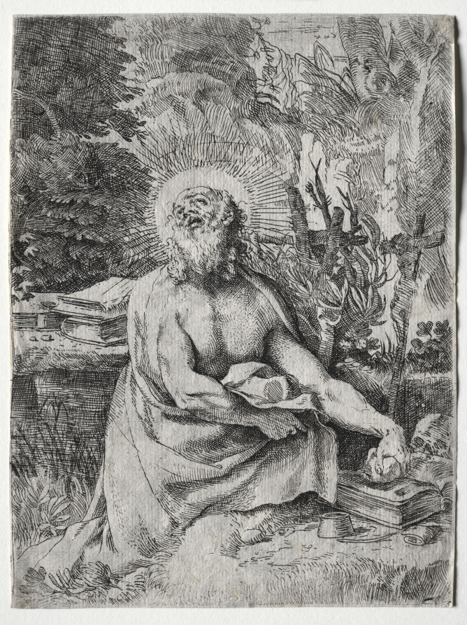 アンニーバレ・カラッチ《St. Jerome》(クリーヴランド美術館蔵)