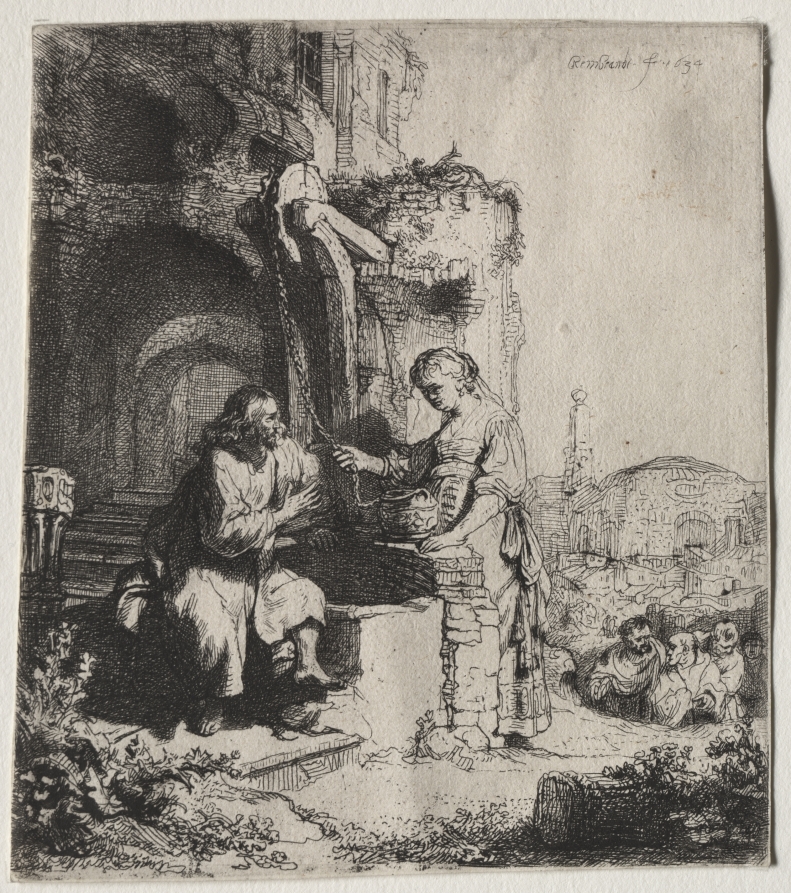Christ and the Woman of Samaria Among Ruins