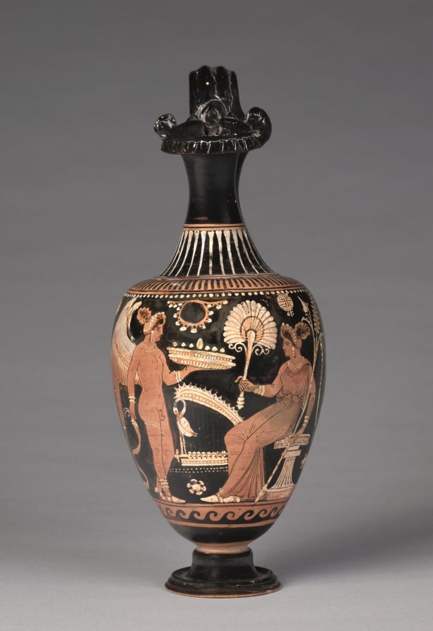 Cleveland Group《Red-Figure Oinochoe (Wine Jug): Eros and Woman》(クリーヴランド美術館蔵)