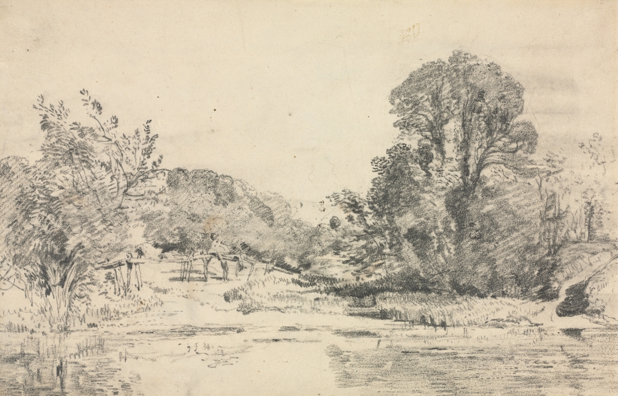 ジョン・コンスタブル《Landscape with Trees Surrounding a Pond》(クリーヴランド美術館蔵)