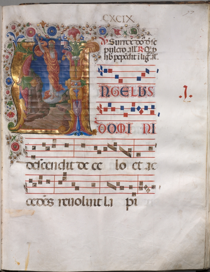 Antiphonary: Initial A, Resurrection