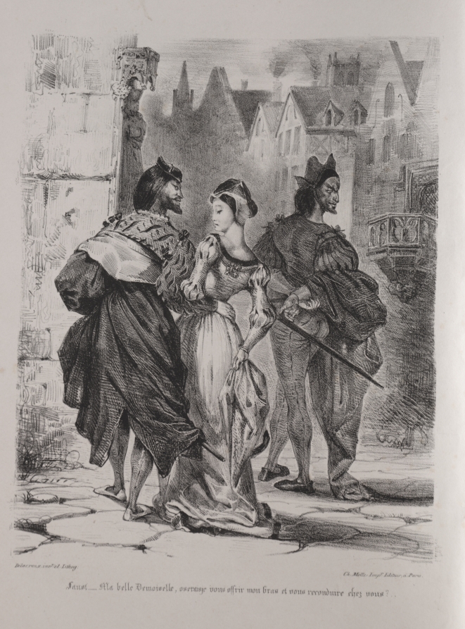 Illustrations for Faust: Faust seeks to allure Marguerite