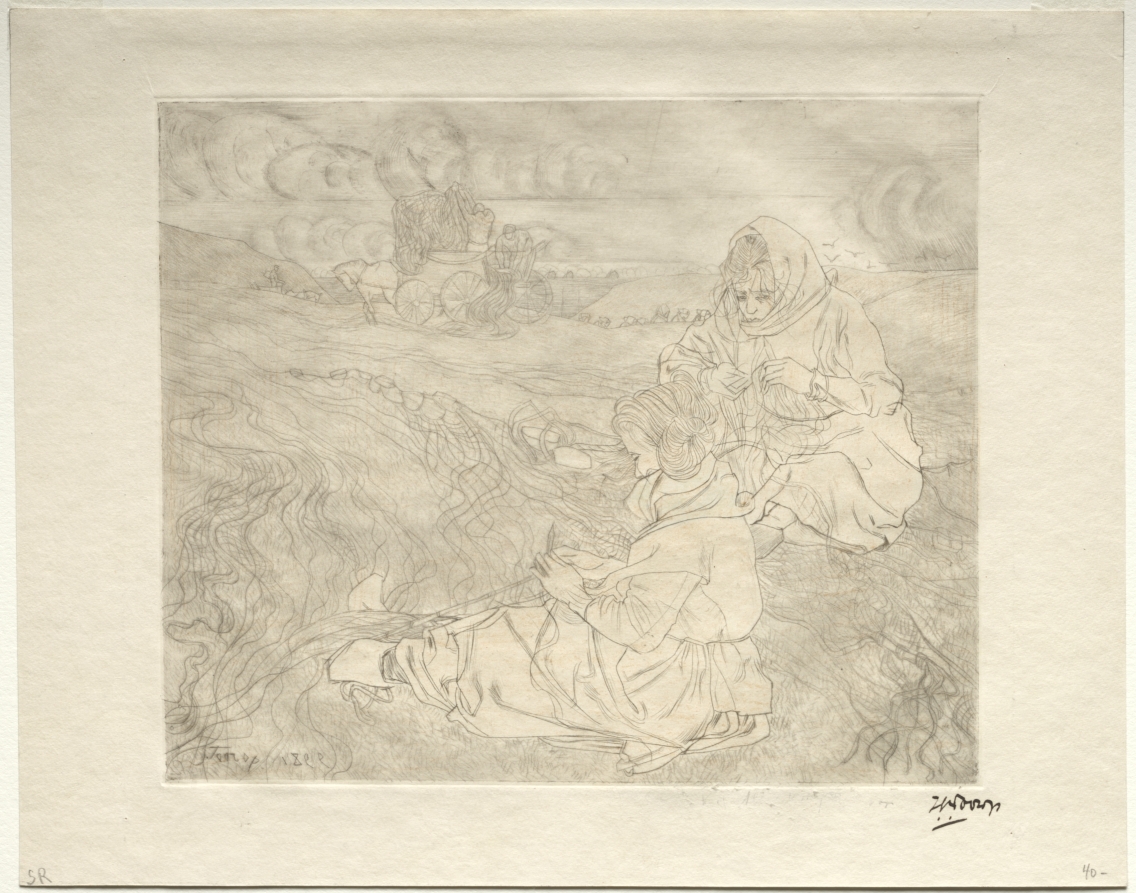 Jan Toorop《Net Menders》(クリーヴランド美術館蔵)
