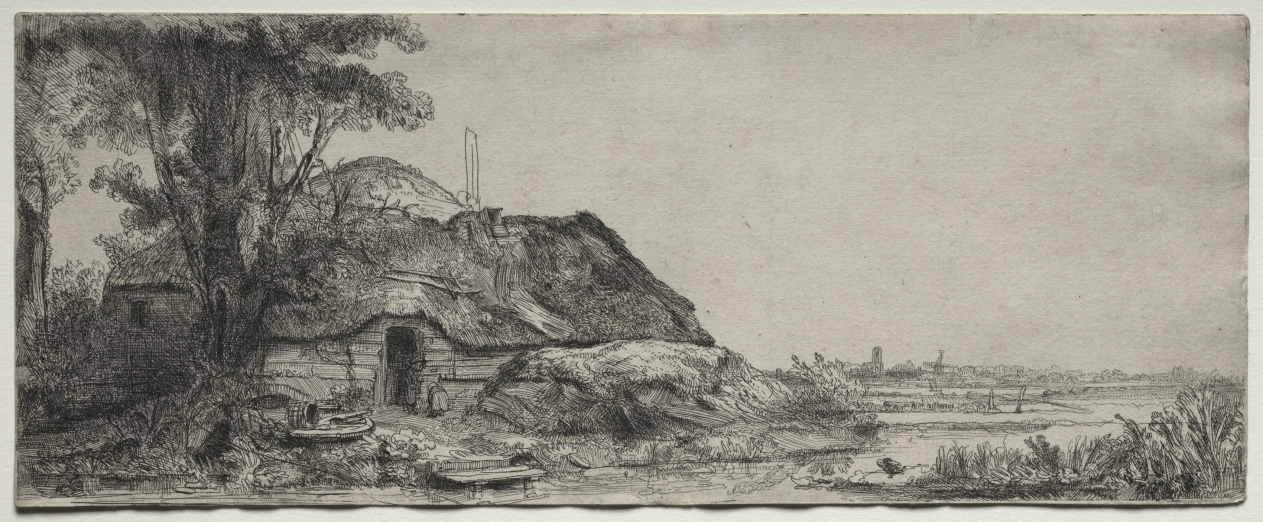 レンブラント・ファン・レイン《Landscape with a Cottage and a Large Tree》(クリーヴランド美術館蔵)