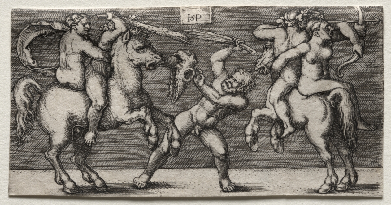 Hans Sebald Beham《Combat of Three Men》(クリーヴランド美術館蔵)