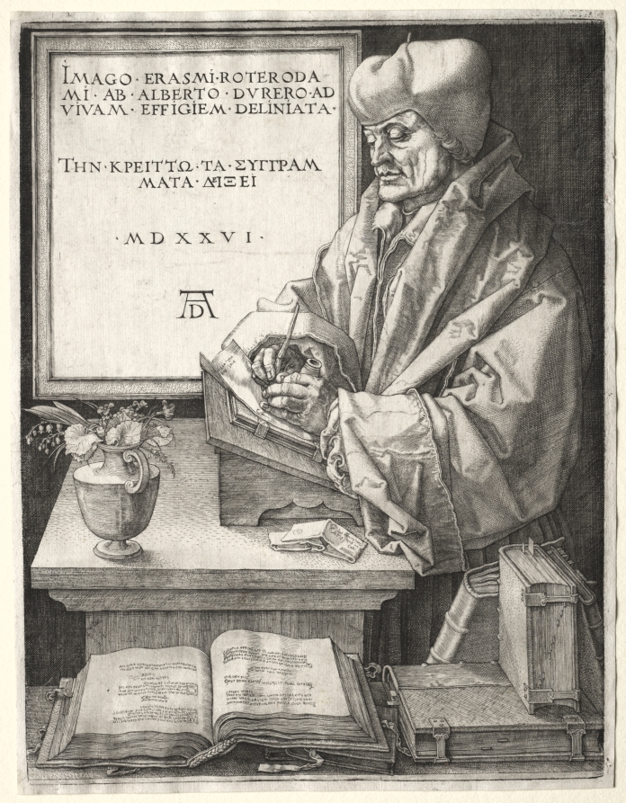 アルブレヒト・デューラー《Desiderius Erasmus of Rotterdam》(クリーヴランド美術館蔵)