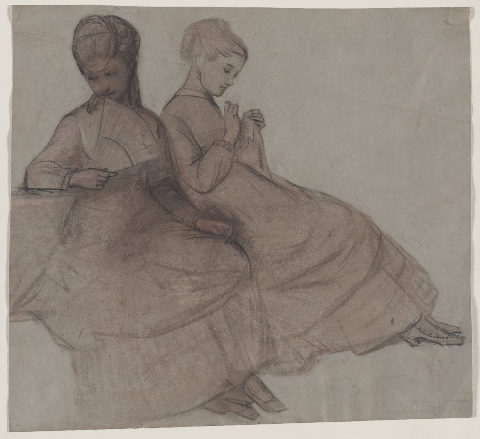 Lucien Simon《Two Young Women Seated》(クリーヴランド美術館蔵)