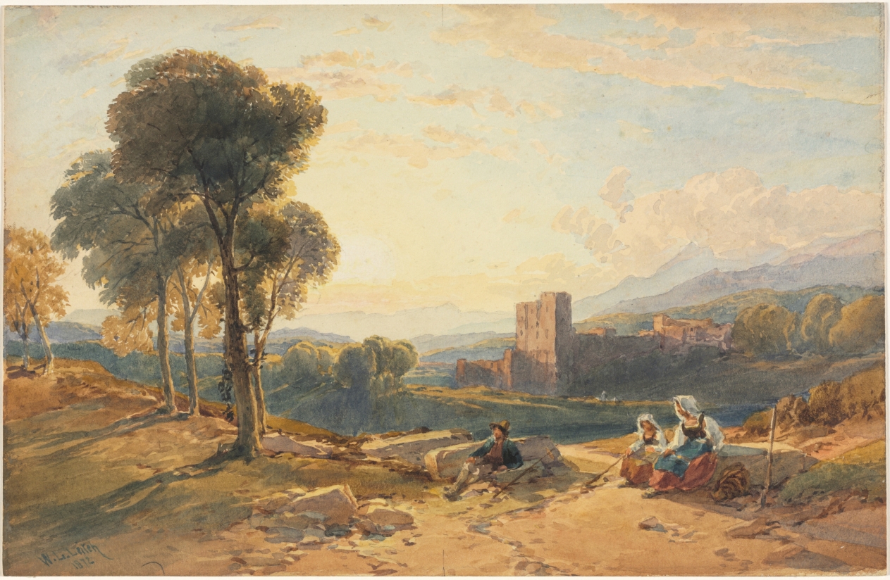 William Leighton Leitch《Landscape, Italy》(クリーヴランド美術館蔵)