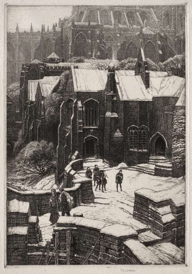 Frederick Landseer Maur Griggs《The Almonry》(クリーヴランド美術館蔵)