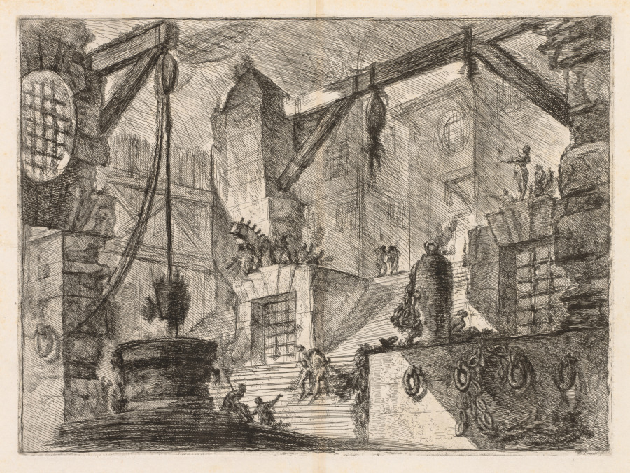 The Prisons:  Colonnaded Interior with a Broad Stair