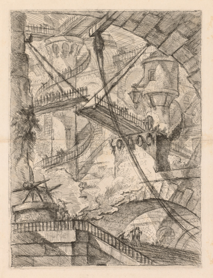 The Prisons:  An Immense Interior with a Drawbridge