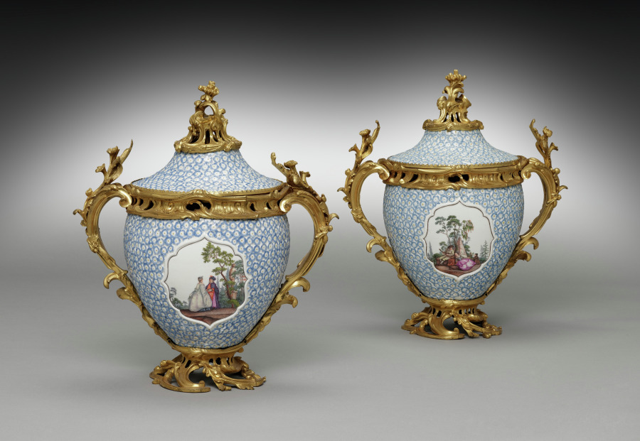 Pair of Covered Vases