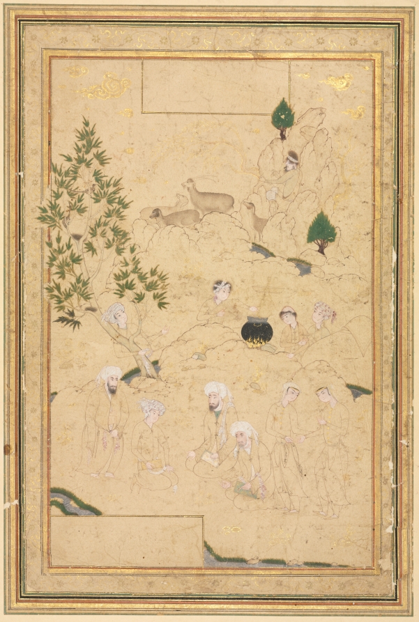 Picnic in the Mountains; Single Page Illustration