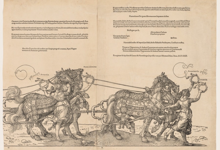 アルブレヒト・デューラー《The Great Triumphal Car of Emperor Maximilian》(クリーヴランド美術館蔵)
