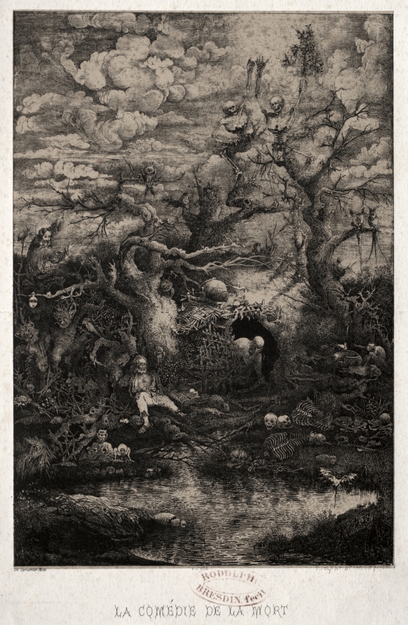 Rodolphe Bresdin《The Comedy of Death》(クリーヴランド美術館蔵)