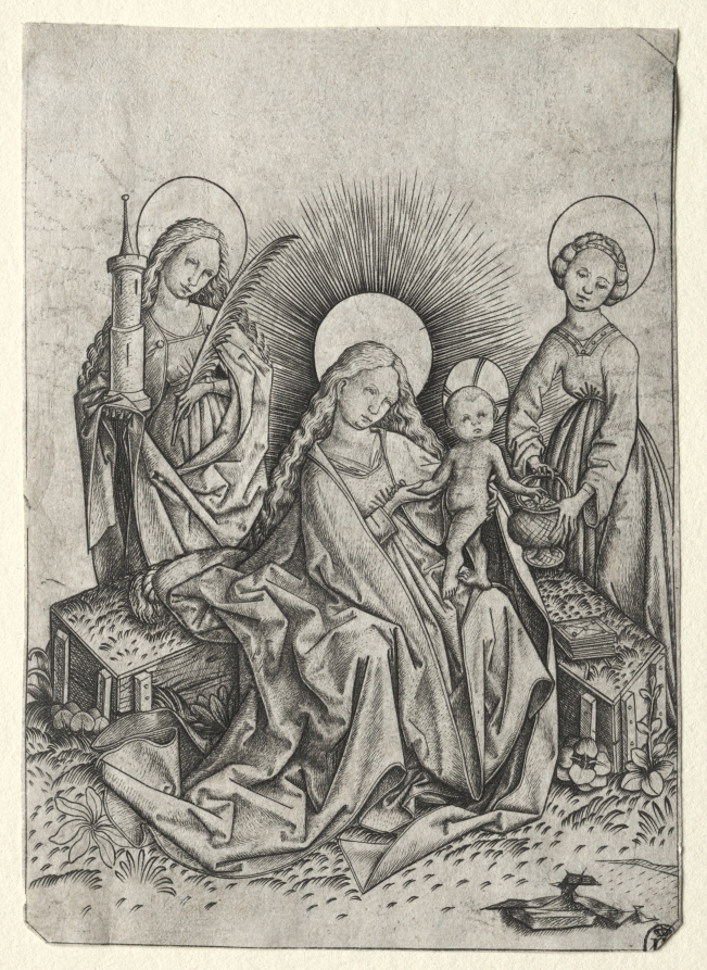 Madonna and Child in a Garden between St. Barbara and st. Dorothy