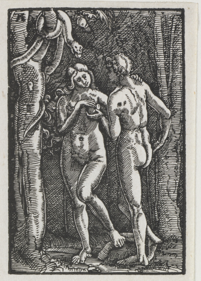 アルブレヒト・アルトドルファー《The Fall and Redemption of Man: Adam and Eve Eating the Forbidden Fruit》(クリーヴランド美術館蔵)