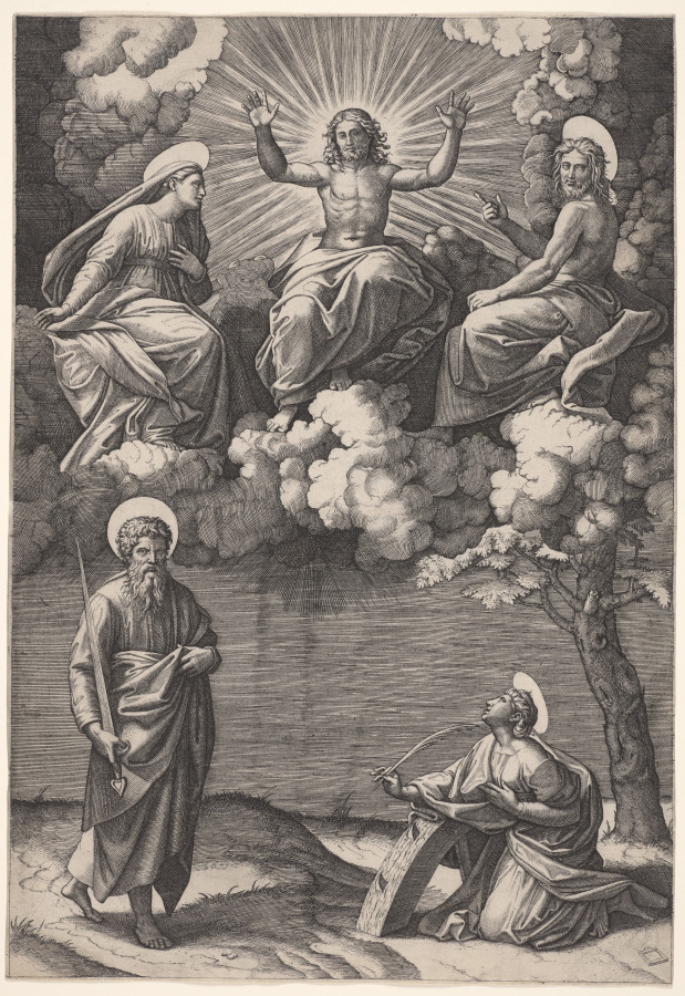 Christ, the Virgin, and St. John the Baptist with Saints Paul and Catherine