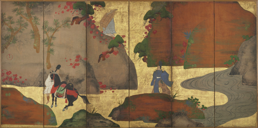 蔦の細道図屏風