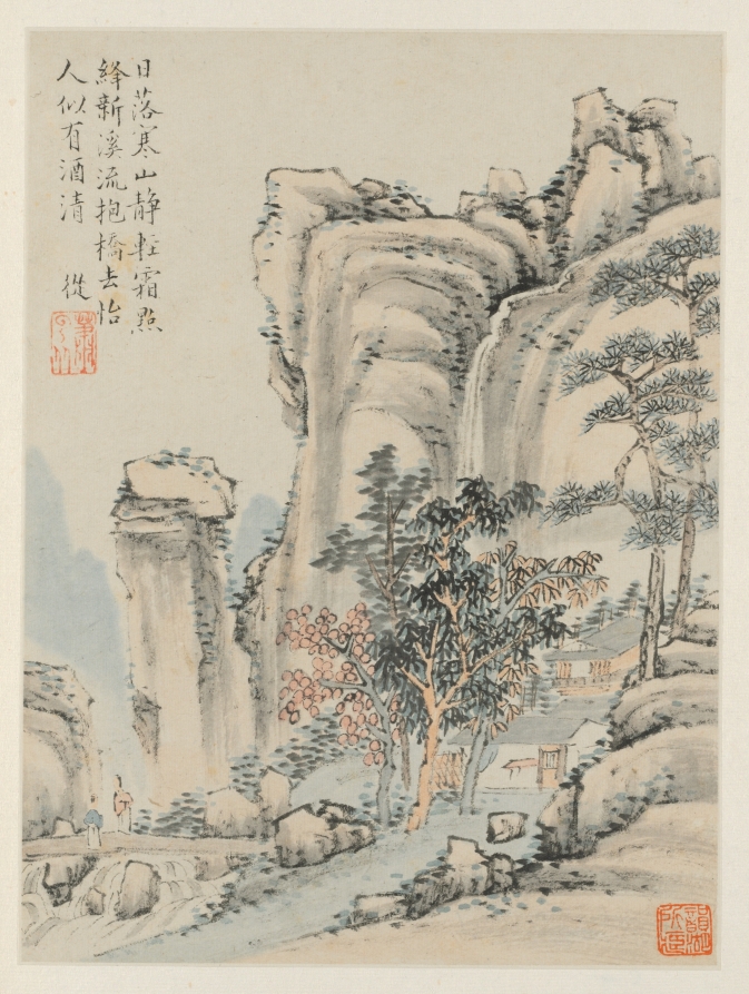 四季山水図冊（第五葉）