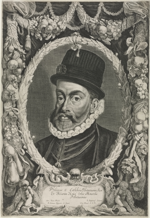 Jonas Suyderhoef《Portrait of Philip II, King of Spain》(クリーヴランド美術館蔵)