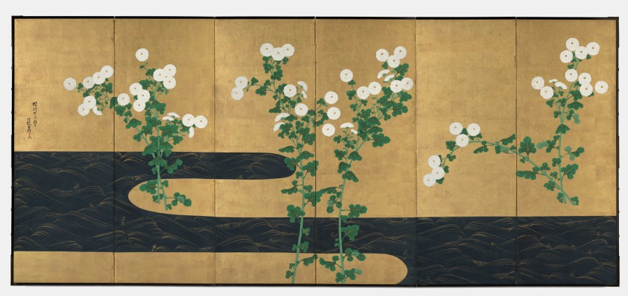 流水に菊