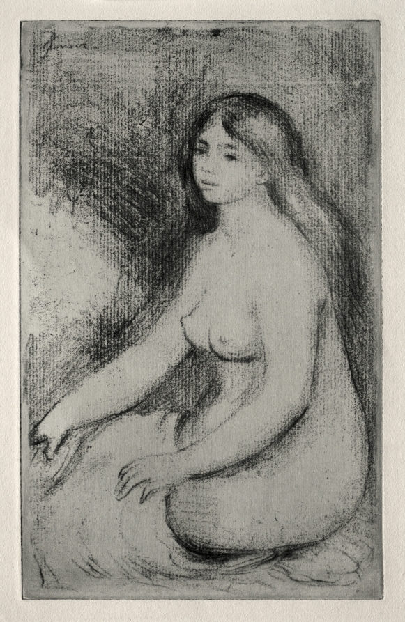 Baigneuse assise