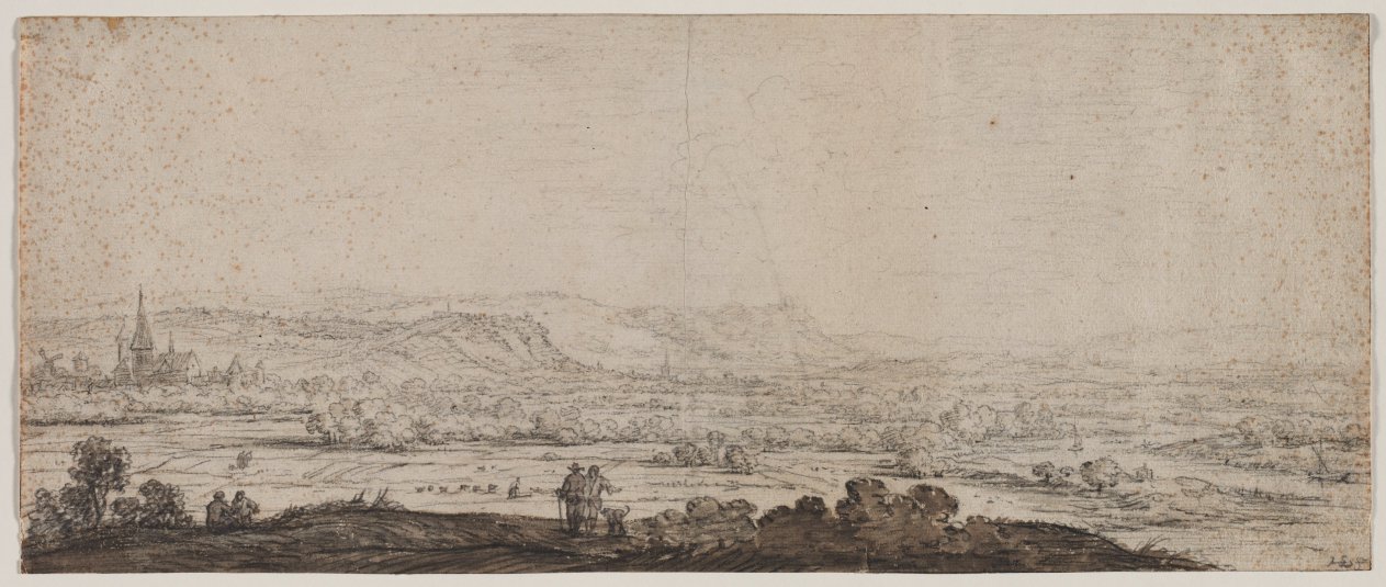 ヘルマン・サフトレーフェン《Landscape with the Village of Schenkenschanz, Gelderland》(クリーヴランド美術館蔵)