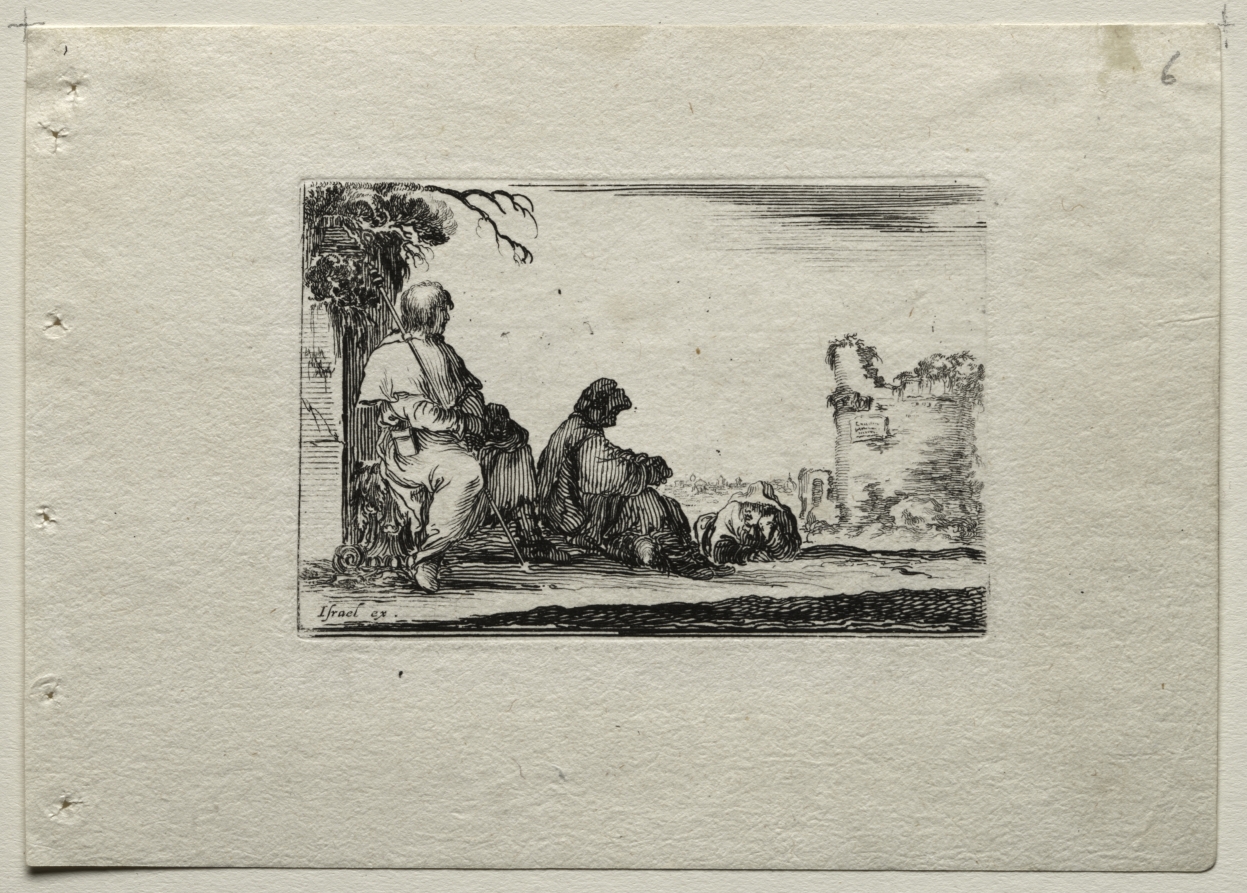 Caprices: Two Pilgrims Resting and a Peasant