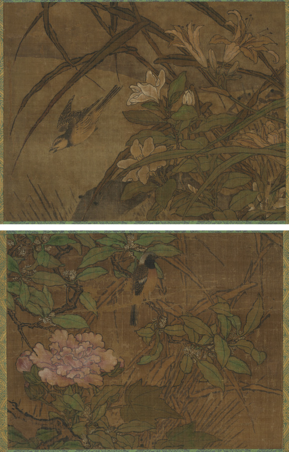 Sesshū Tōyō《Birds and Flowers》（クリーヴランド美術館蔵）