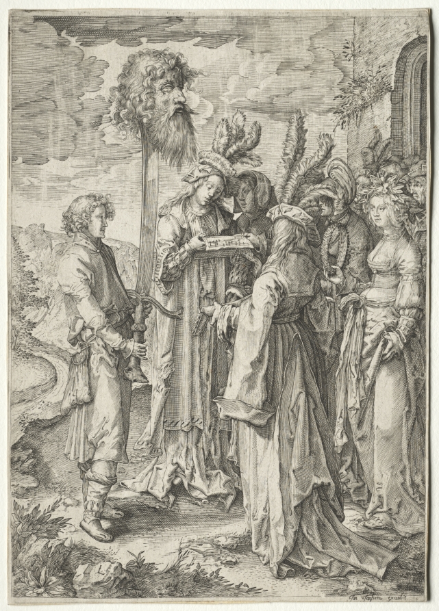 Pieter Serwouters《David with the Head of Goliath》（クリーヴランド美術館蔵）