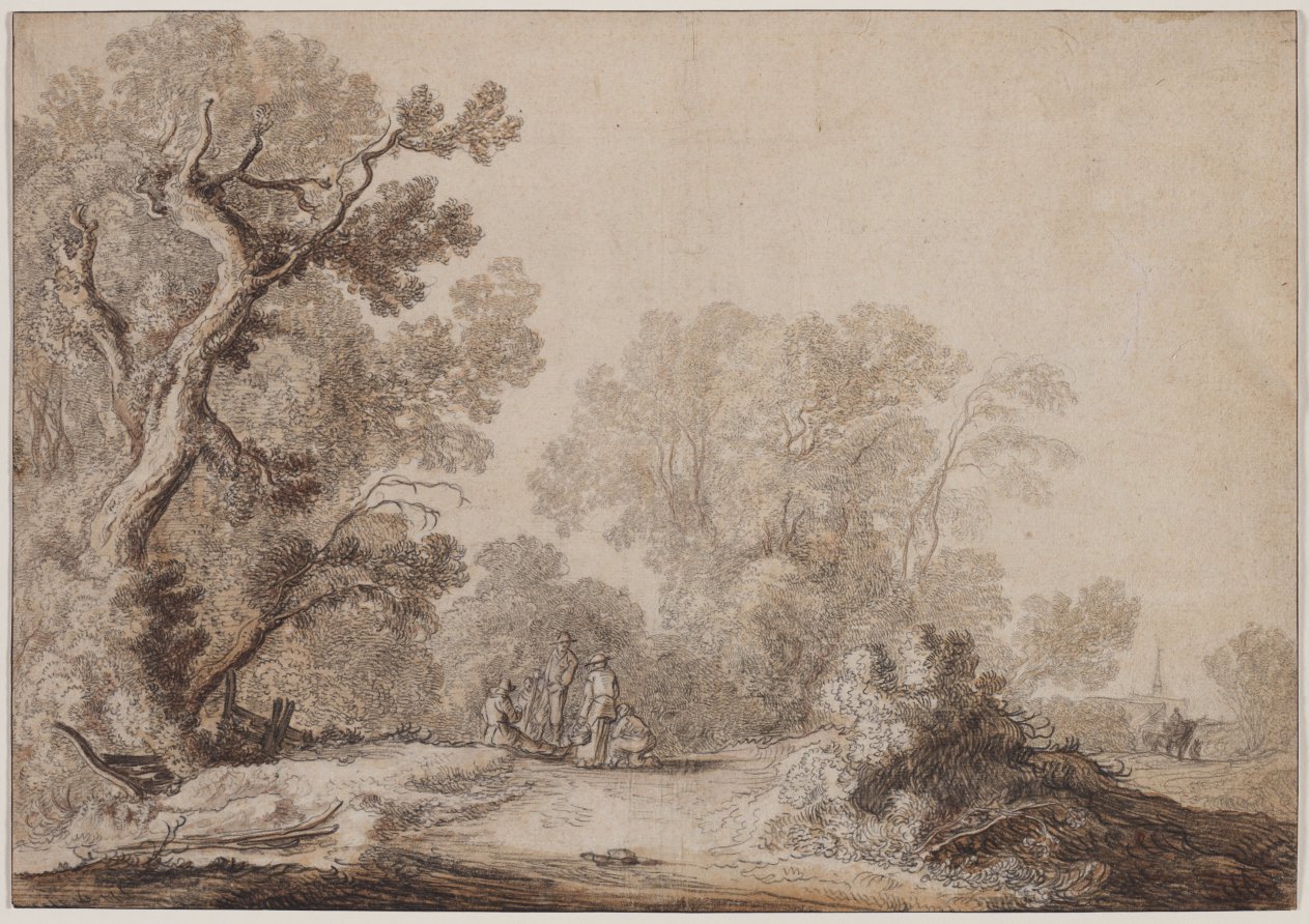 Jacob van Mosscher《Peasants at the Edge of a Wood》(クリーヴランド美術館蔵)