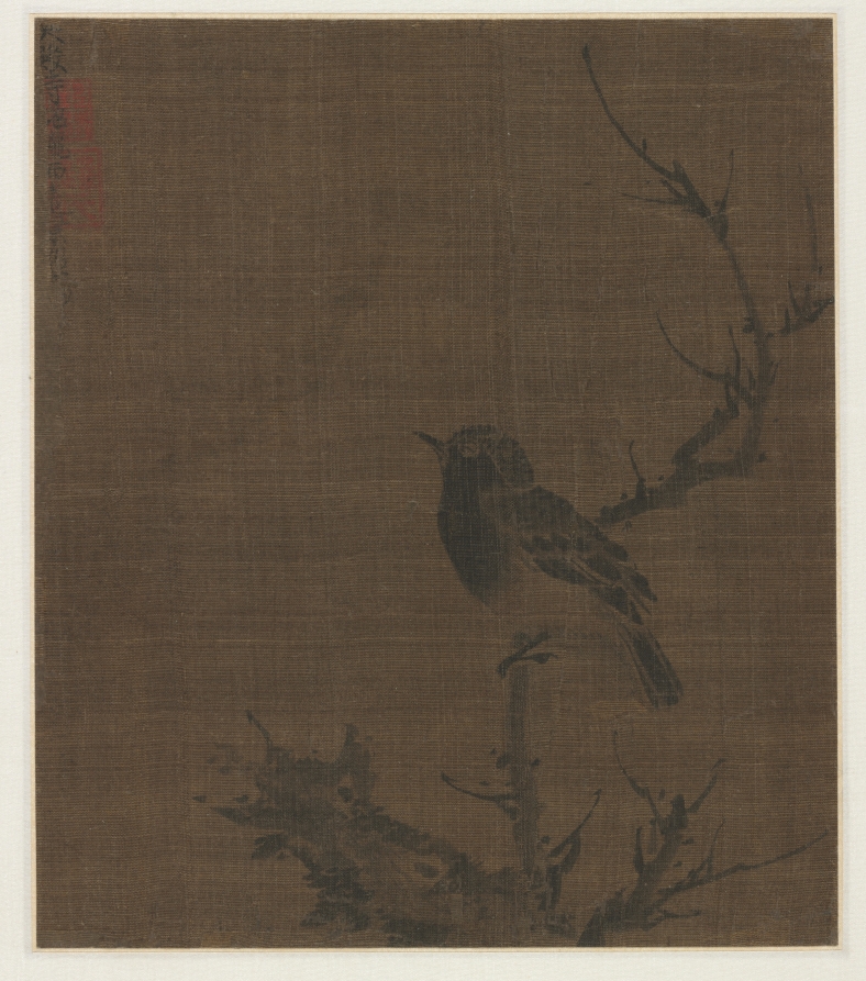 Bian Wenjin《Sleeping Bird on a Prunus Branch》（クリーヴランド美術館蔵）