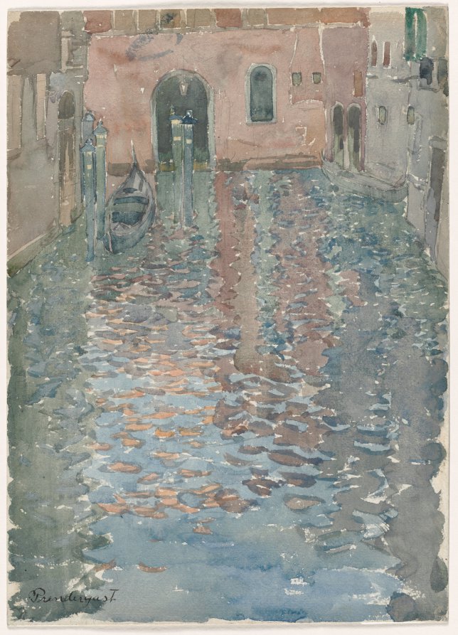 モーリス・プレンダーガスト《Venetian Canals》(クリーヴランド美術館蔵)
