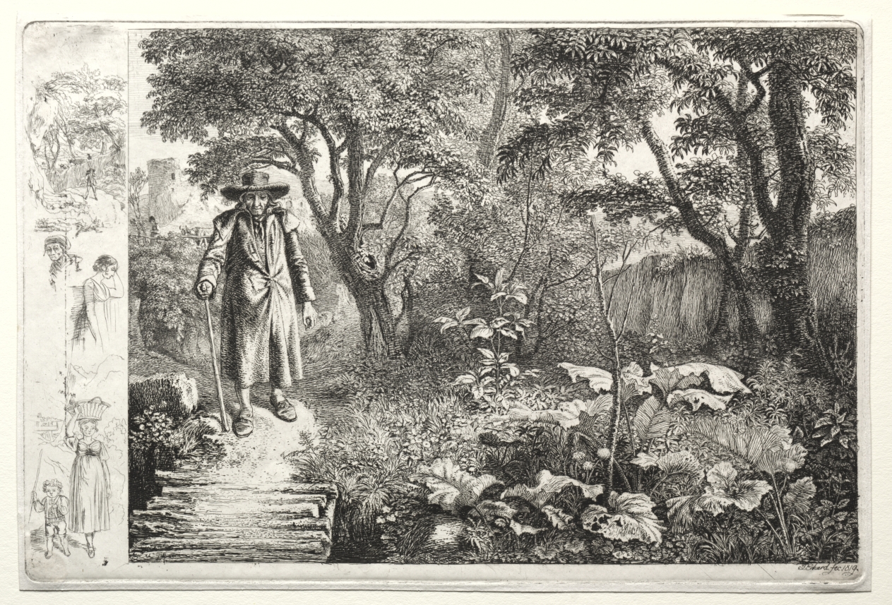 Old Man Before the Log Bridge