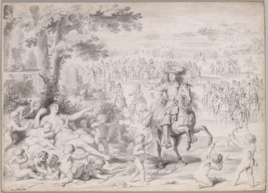 シャルル・ル・ブラン《Louis XIV Captured by Venus》(クリーヴランド美術館蔵)