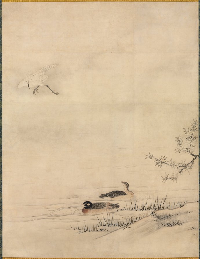 Flowers and Birds in a Spring Landscape