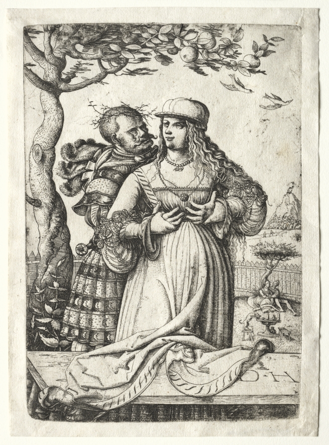 Soldier Embracing a Woman
