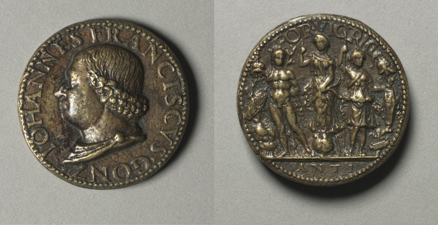Portrait of John VIII Palaoelogus, Emperor of Constantinople, 1424-1428 (obverse) and (reverse)